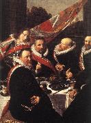 HALS, Frans Banquet of the Officers of the St George Civic Guard (detail) painting